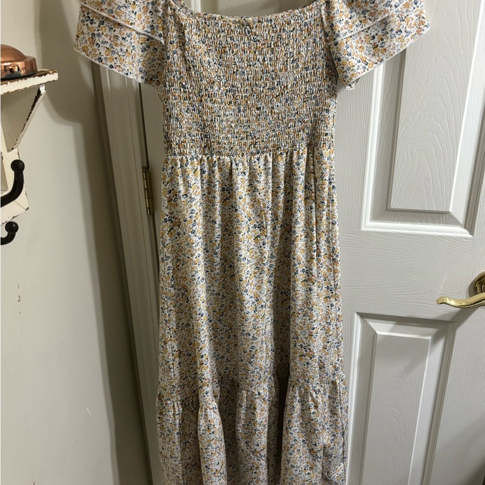 Floral Off-Shoulder Maxi Dress